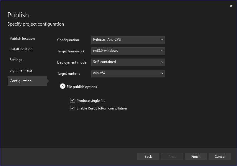 Adapt necessary build settings