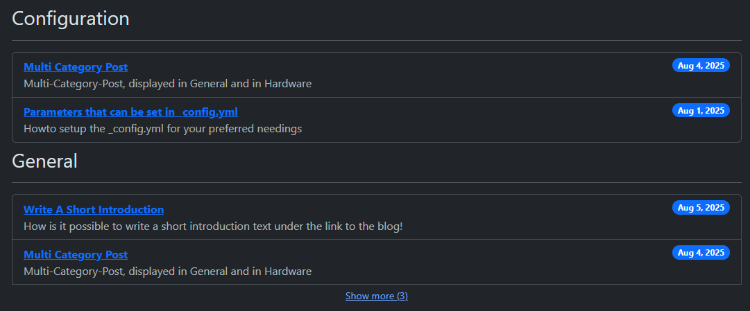 Hiding Posts